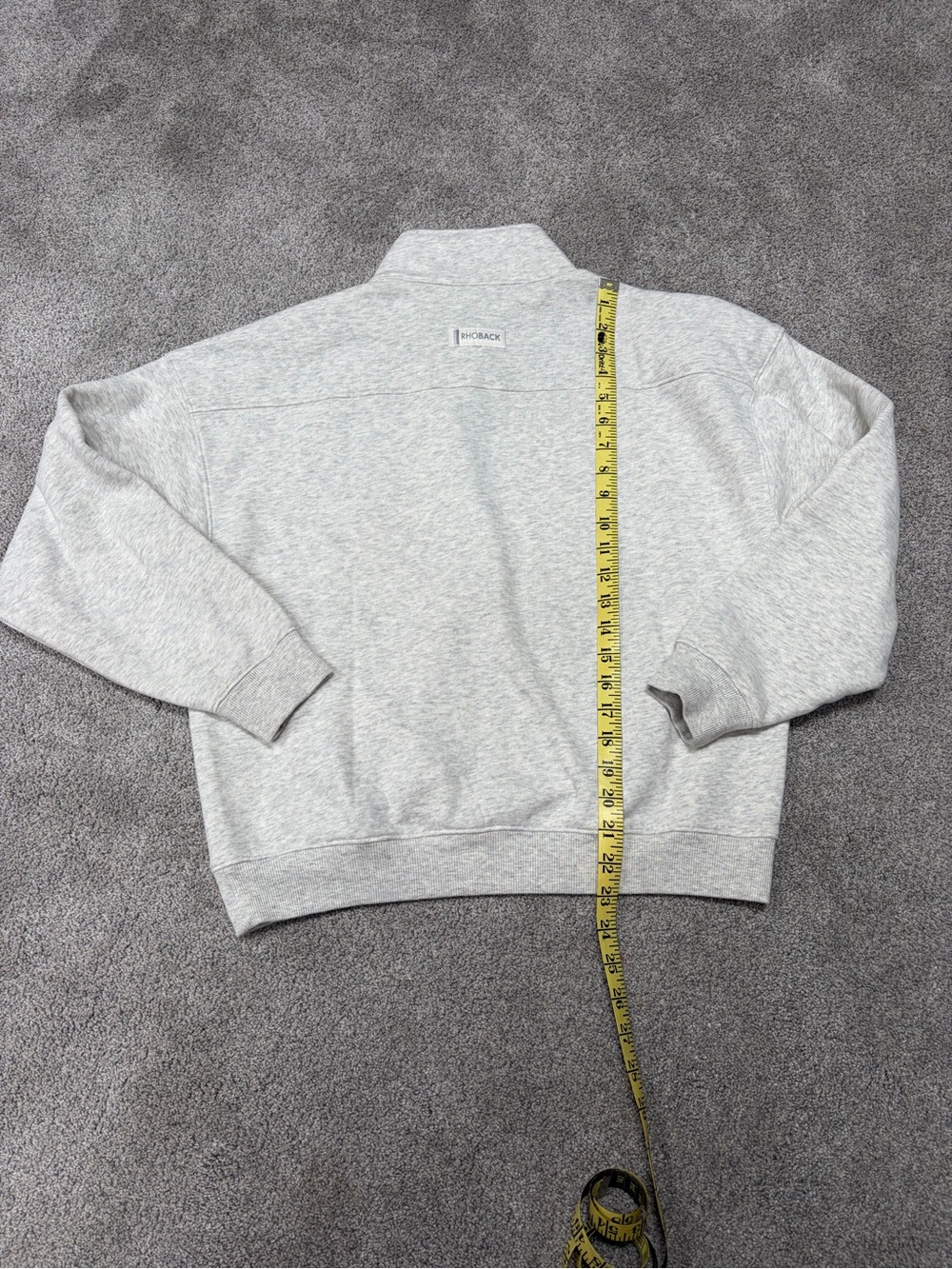 Rhoback Serenity Collegiate Half Zip - Light Gray Notre Dame - Picture 5 of 9